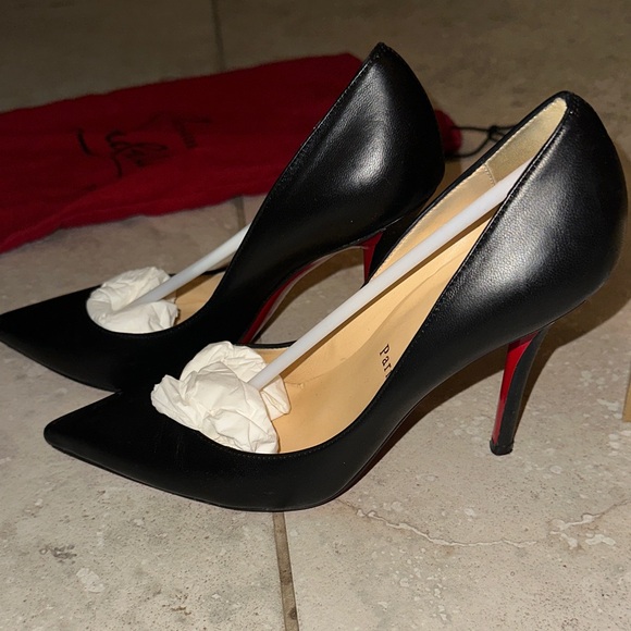 Christian Louboutin Black Pointed-Toe Stiletto Pumps - Picture 3 of 5